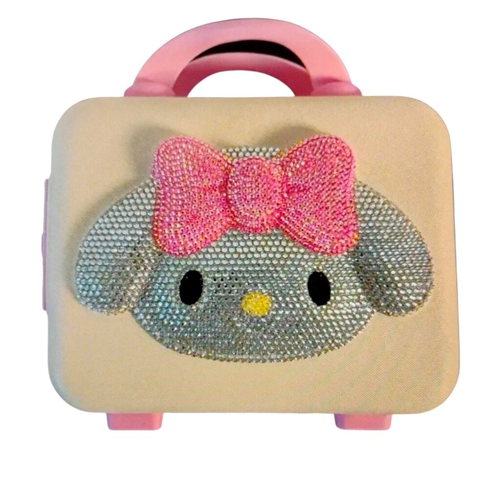 Hello Kitty & My Melody Rhinestone Hard Shell Cosmetic/Travel Case